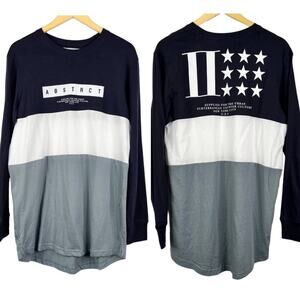 5 for $25| CUTS X Cotton On Longline Fit ABSTRACT Long Sleeve Tee Mens Size M